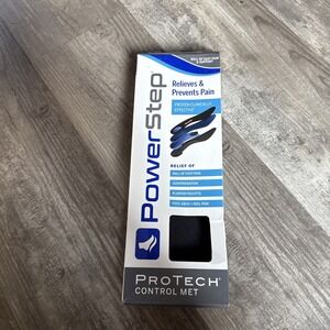 Powerstep Protech Control Met Orthotic Insoles Size D  Men's 7-7.5/Women's 9-9.5